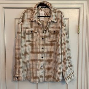 NWT- men’s XXL, plaid shirt shacket jacket